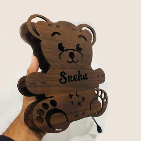 Customized teddy bear Name board with led